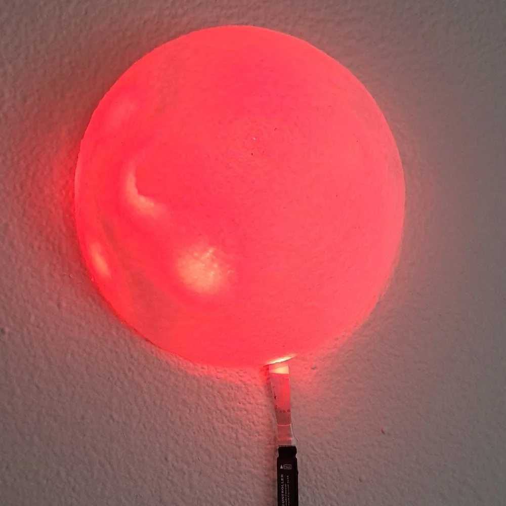 3d Printed Moon With Color Changing Lights